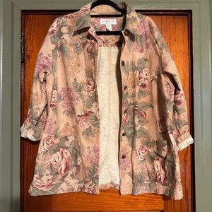 Jones New York Floral Shirt Jacket